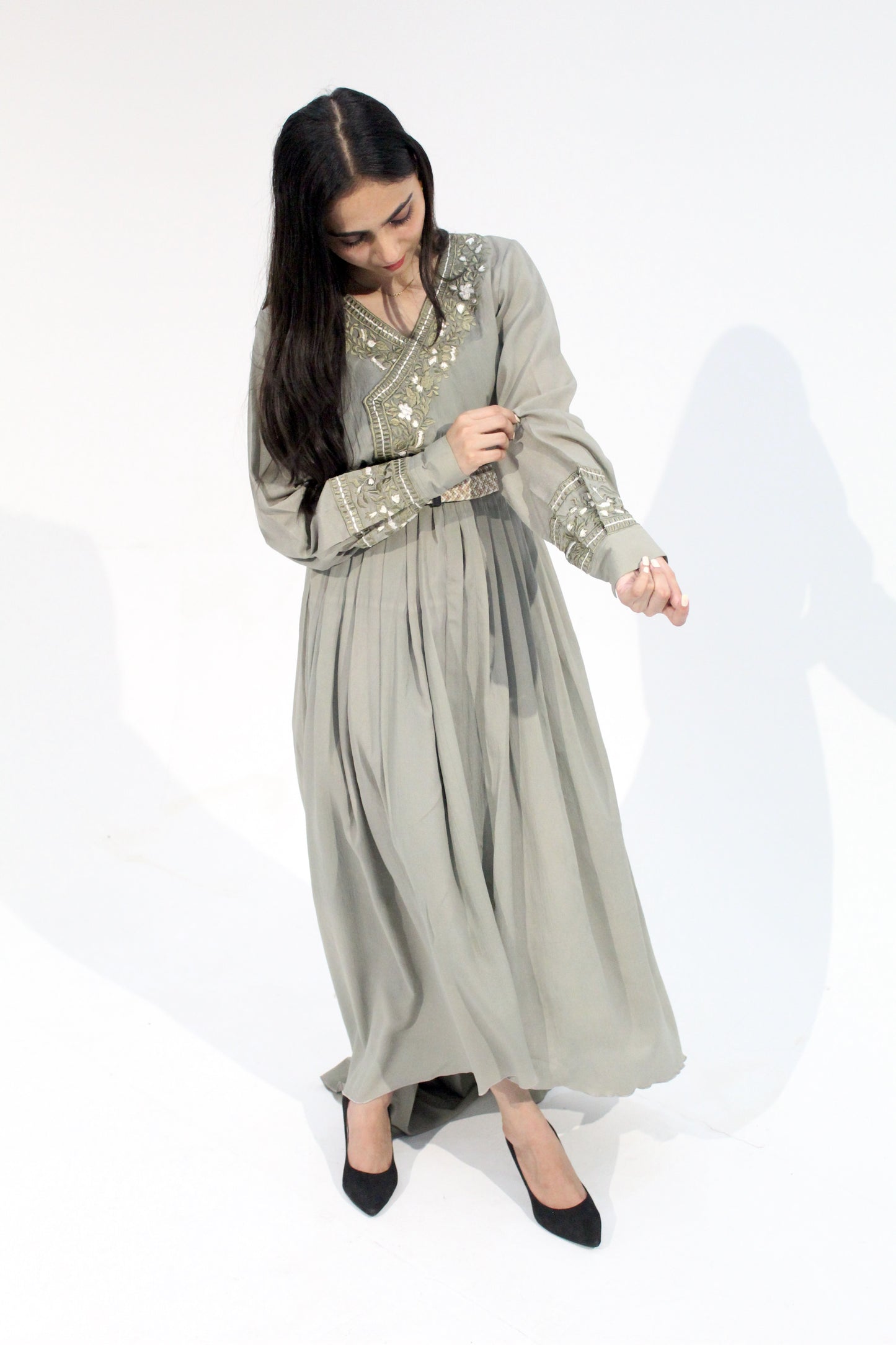Sagefront - Sangemur Handmade Embroidered Full Length Frock