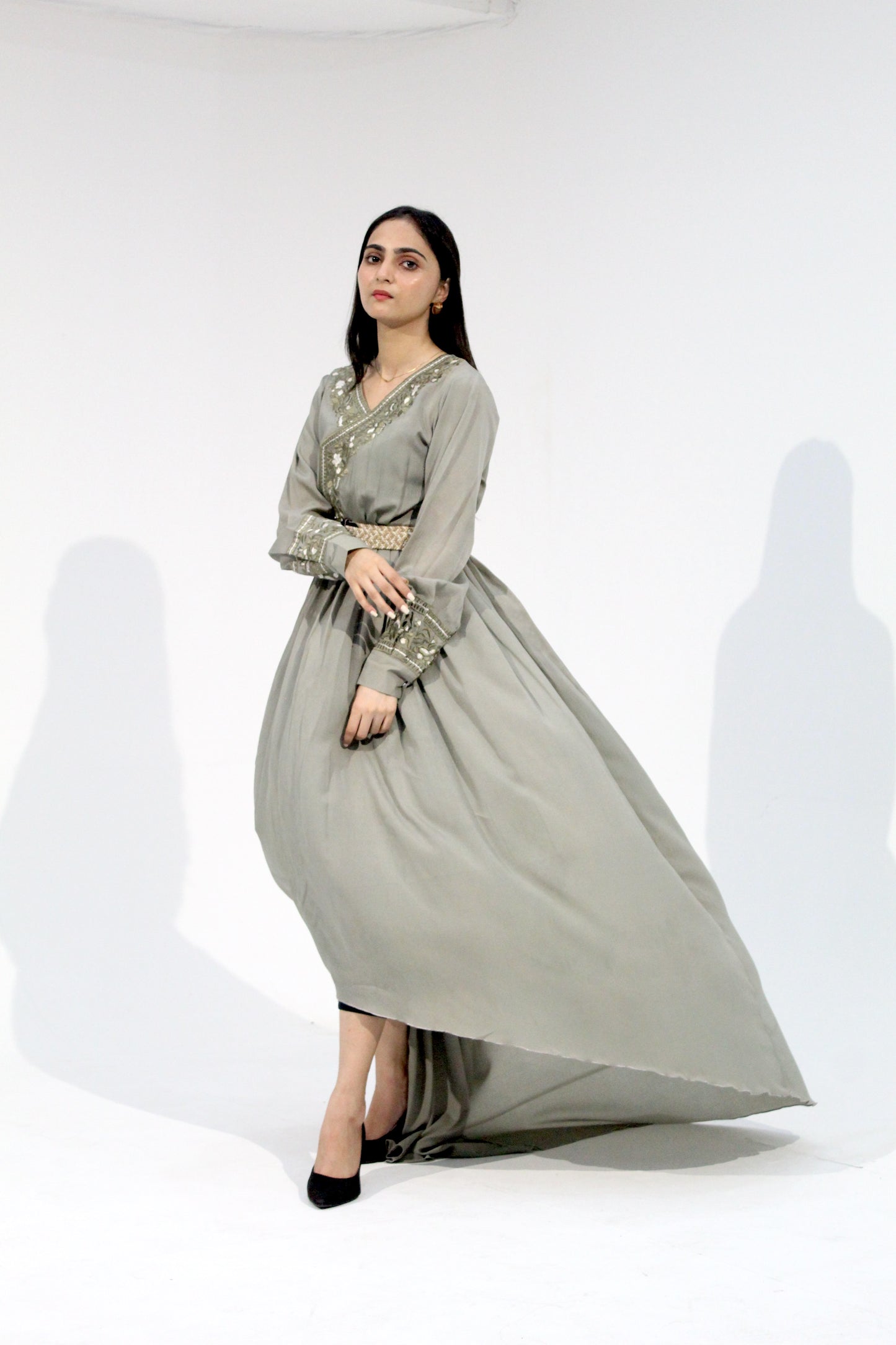 Sagefront - Sangemur Handmade Embroidered Full Length Frock