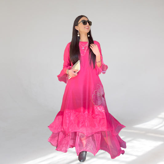 Ruffled Rose | Pink Ruffle Dress