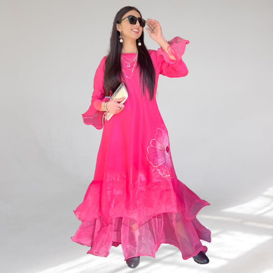 Ruffled Rose | Pink Ruffle Dress