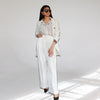 White Long Coat & High Waist Pant