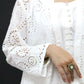 White Cotton Eyelet Long Dress