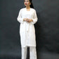 White Cotton Eyelet Long Dress