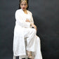 White Cotton Eyelet Long Dress