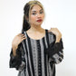 Embroidered Swiss Lawn Black Long Shirt with Inner