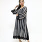Embroidered Swiss Lawn Black Long Shirt with Inner