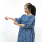 Azure Bloom – Cutwork Lawn Cotton Maxi Dress