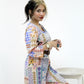 Geometric Floral Print Wide-Leg Jumpsuit with Belt