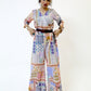 Geometric Floral Print Wide-Leg Jumpsuit with Belt