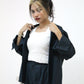 Blue Blazer and Wide-Legged High Waist Pants