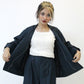 Blue Blazer and Wide-Legged High Waist Pants