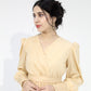Aurora – Sangemur Handmade Embroidered Korean Maxi Dress with Puff Sleeves
