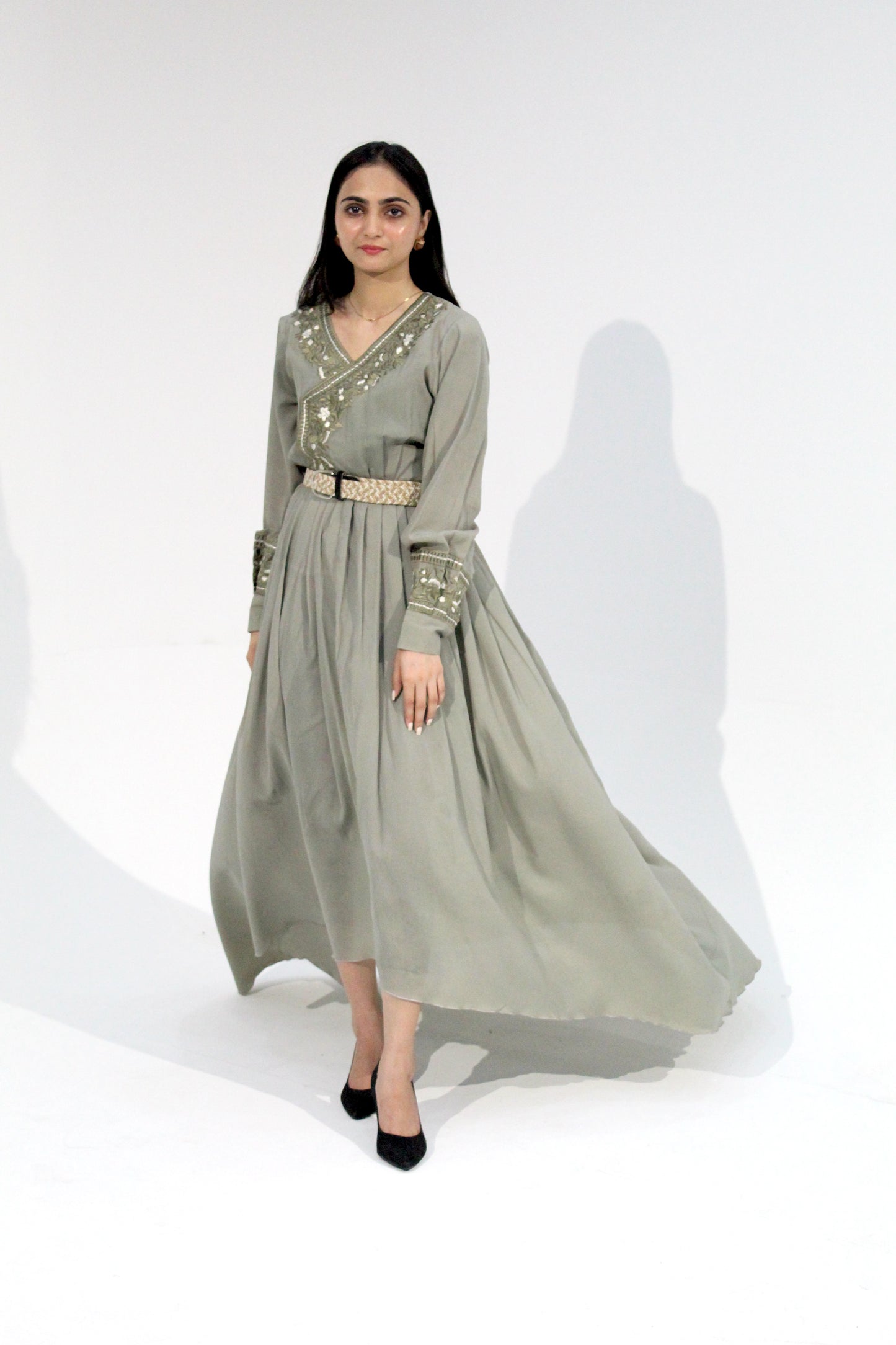 Sagefront - Sangemur Handmade Embroidered Full Length Frock