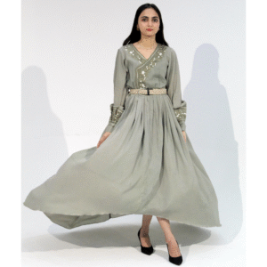 Sagefront – Sangemur Handmade Embroidered Full Length Frock